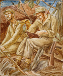 [Two soldiers in foxhole]
