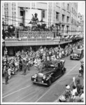 Royal procession passing James Smith's corner, Wellington. Photograph taken by Dennis Hodgson