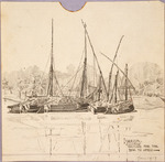 TITLE: Ismailia, waiting for the lock to open
ARTIST: William Henry Gummer 
MEDIUM/SUPPORT: Pencil 
DIMENSIONS: 200 x 202mm