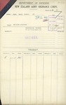 Albert Henry Ford - New Zealand Army Ordnance Corps, No.42 [WWI 85614 - Army; Imperial Forces No.9505]
