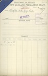 Arthur George Sinclair Bradfield - New Zealand Permanent Staff, Temporary