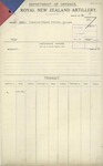Frederick Stephen Forster Shell - Royal New Zealand Artillery, No.1463 [New Zealand Army Ordnance Corps, No.220]