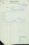 Ballots (Military Service Act) - Thomas Cornelius Hall, Shepherd - Pacific House, St. Clair, Dunedin/Owaka
