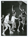Title
New Zealand Basketball Team

Publicity Caption
From left: Dave Taylor, Neil Thomas, Charles Cotton, Richard Piddick, Bob Howarth and Bob James.

Photographer
Mr. Anderson.