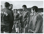Title:
Sports - Soccer

Publicity Caption:
International Soccer, England v N.Z. Invitation XI at Basin Reserve, Wellington on June 2nd, 1969. The score was England 7 - N.Z. 1. England's Captain, Don Megson introduces His Worship the Mayor of Wellington, Sir Frank Kitts to team mate and centre-forward, Tony Hateley. English players looking on are from left to right; Alan Hodgkinson, Graham Hawkins and Norman Piper

Photographer:
Mr R Coad