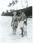 Title:
Pacific Islands - Cook Islands - Rarotonga - People

Publicity Caption:
Rarotonga
Honourable A.R. Henry, Premier of the Cook Islands, relaxes at the beach, Rarotonga.

Photographer:
W. Cleal