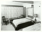 Title:
Hotels & Motels - South Island - Mount Cook

Publicity Caption:
Twin Bedroom Decor, The Hermitage Hotel, Mt. Cook.

Photographer:
T. Hann.