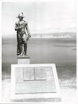 Title:
Auckland Province - Gisborne 

Publicity Caption:
James Cook Memorial Statue with Young Nicks Head in the distance.  This statue was erected on the occasion of the bicentennial of Cook's arrival in N Z on October 1769, Gisborne 

Photographer:
R Coad