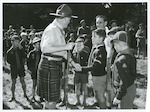 Title:
Scouting

Publicity Caption:
Visit of Commonwealth Chief Scout-Sir Charles MacLean to New Zealand.

Photographer:
Mr Nicholson.