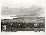 Title:
Power Projects - Hydro Electric

Publicity Caption:
From the settling pond of Tekapo "B" Canal, looking across Lake Pukaki, to Mt. Cook. Upper Waitaki Power Development.

Photographer:
J. Waddington.