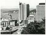 Title:
Hotels (North Island)

Publicity Caption:
Wellington, The James Cook Hotel from Talavers Terrace.

Photographer:
M. Berthold