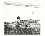Title:
Sports - Soccer

Publicity Caption:
International Soccer, Stoke City (England) versus Wellington, at the Basin Reserve.  Stoke won 5--1 Stoke City John Ritchie (obscured) heads the ball into the top corner of the Wellington Goal, while Wellington's Graeme Petersen and John Coe can only stand and watch.

Photographer:
R. Coad.
