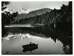Title:
Westland - Matheson, Lake

Publicity Caption:
Lake Matheson, Mt. Tasman and Mt. Cook (at right) reflected in the mirror like waters

Photographer:
M. Berthold