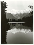 Title:
Westland - Matheson, Lake

Publicity Caption:
Lake Matheson, Mt. Tasman and Mt. Cook (at right) reflected in the mirror like waters

Photographer:
M. Berthold