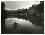 Title:
Westland - Matheson, Lake

Publicity Caption:
Lake Matheson, Mt. Tasman and Mt. Cook (at right) reflected in the mirror like waters

Photographer:
M. Berthold