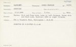 Harrison, James Charles (American) - Date of Birth: 10 September 1898