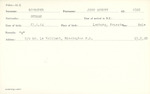 Schroder, John August (German) - Date of Birth: 23 June 1864