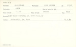 Showstrand, John Andrew (Swede) - Date of Birth: 7 July 1862
