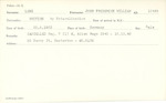 Lenz, John Frederick William (British by Naturalization) - Date of Birth: 20 August 1863