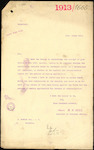 From: A Harris, Takapuna Date: 13 March 1913 Subject: Inquiring whether Professor Mills has applied for letters of Naturalisation