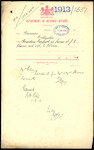 From: Governor, Wellington
Date: 7 March 1913
Subject: Granting Passports in favour of J.E. [Joseph Edward] Stevens, and his wife, E Stevens