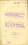 From: High Commissioner, London Date: 12 July 1912 Subject: Inquiry for missing persons James Thomas, Allan and Carry Darlington