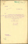From: John M Ross, Martinborough Date: 26 October 1912 Subject: For permit to export 1 stag's head (12 points) the property of W W Mawson, East Norton, England