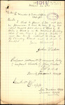 From: [R J Hogg], Clerk to Cemetery Trustees, Midhurst Date: 21 October 1911 Subject: For permit to remove remains of child of John Vicker's from one part to another of Midhurst Cemetery