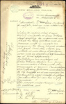 From: E Griffiths, Takapau Date: 17 October 1911 Subject: For permit to raffle for charity