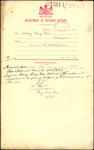 From: Wong Sing Fan, [Market Gardener], Takapuna Date: 10 October 1911 Subject: Memorial for Naturalisation