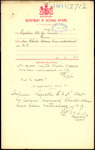 From: Registrar to Old Age Pensions, Paeroa Date: 21 September 1911 Subject: Has Charles Adams been naturalised in New Zealand