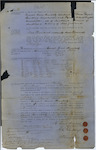 Ernest Louis Bucholz, Shipper, Auckland - "Zillah" Schooner, Thomas Wyatt, Master - Exporter's Bond for goods shipped to Tahiti. Thomas Edward Guilding and Pynson Wilmott Longdill, Sureties