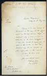 William Seed, Secretary and Inspector of Customs, Wellington - Lawrence Lazar - re rider added to Coroner's Report - information requested