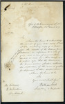 William Seed, Secretary and Inspector of Customs, Wellington - Guns and Ammunition for Mr Berry - authority for Master of "James Patterson" to ship the arms to their destination