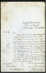 William Seed, Secretary, Marine Branch, Wellington - C Saunders, Captain of SS "James Patterson" - re his Exemption Certificate