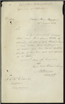 Edward W Patieson, Acting Sub Collector of Customs, Mongonui [Mangonui] - W James Butler - re sale of blasting powder