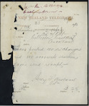 Henry F Andrews, Collector of Customs, Thames - Discharge Forms posted