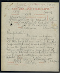 Henry F Andrews, Collector of Customs, Thames - Steamers plying to port of Thames - telegram to H S McKellar telling him not to interfere with regard to passenger steamers