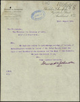 From: Stewart & Johnston, [Barristers & Solicitors], Wyndham Street, Auckland Date: 13 April 1911 Subject: Memorial for Naturalisation, Peter Hansen, Settler
