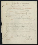 Henry F Andrews, Collector of Customs, Thames - "Prima Donna" - requesting customs marks of goods exported by H S Myers
