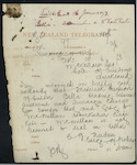[1] C J Naden, Sgt of Police, Tauranga - Frederick Hanson of cutter "Bella" supplies gunpowder, shot and grog to McMillan, Storekeeper of Kati Kati [Katikati], who is not licensed to deal in either
[2] W J Grey, Master, Revenue Cutter "Ringleader" at Mercury Bay - Illicit Stills - report on search 
[3] Thomas Broham, Inspector, Armed Constabulary, Auckland - David Murray, owner of cutter "Frolic" said to be carrying illicit distillations [4] James Lawson Mackie, Labourer, in employ of George Brewer - John Purcell - declaration states made illicit whisky at Slipper Island which he sold to James Stevens, Master of a cutter, and Henry Laycock, farmer of Tairua [5] Henry S McKellar, Collector of Customs, Auckland - "Melaine" Schooner - Captain C Welsh - Spirits shipped from Sydney for Dunedin by A Copeland