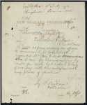 Henry F Andrews, Collector of Customs, Thames - W J Grey, Master "Ringleader" - to save expense, requested to take stock