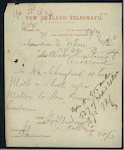Henry F Andrews, Collector of Customs, Thames - Ehrenfried - malt - will refer matter to Commissioner