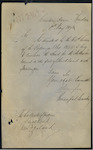 Custom House, London - "Miltiades" forwarding Bond. Robert Algernon Perrett, Master and James William Temple, Charterer