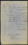 Custom House, London - "Warwick" forwarding Bond. James Skinner, Master and Walter Savill, Charterer