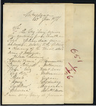 Alfred Peter Ratcliffe, Coast Waiter, Whangaroa - "Amy" Brig from Levuka - requesting instructions re clearance. Also listing vessels loading.