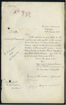 Henry S McKellar, for Secretary and Inspector, Customs and Marine Department, Wellington - H F Andrews - forwarding Licence to act as a Custom House Agent