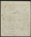 William Seed, Secretary and Inspector of Customs, Wellington - "James Birnie" - 3 crew members picked up by Natives at sea - requesting information