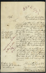 William St Clair Tisdall, Major, in charge of Colonial Government Stores, Auckland - Henry Newson Brewer, Sub Collector Onehunga - was issued with a pistol, waist belt, sheath and ball bag - request that they be returned now he is retiring