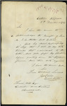James Lowrie, Coast Waiter, Kaipara - J A Walker - acknowledging receipt of letter - will do his duty towards that individual